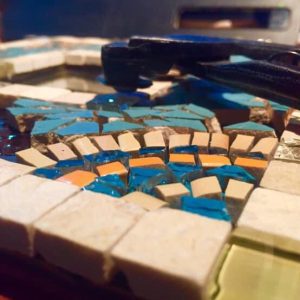 artistic mosaic house number